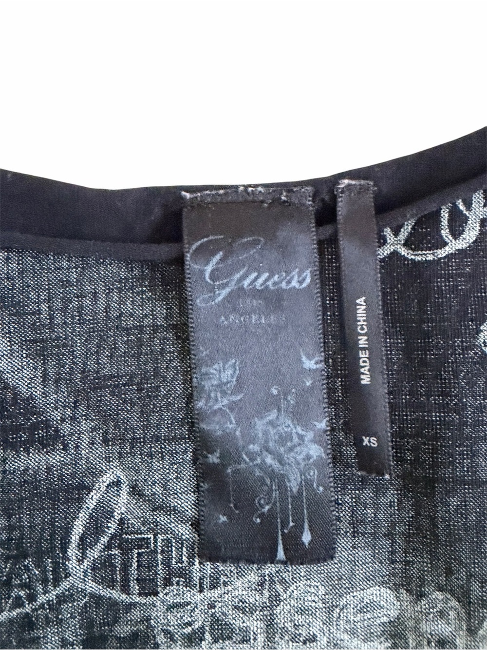 VINTAGE GUESS STUDDED WAIST TOP - Picture 3 of 3